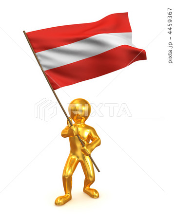 Men with flag. Austria Men with flag. Austria 4459367