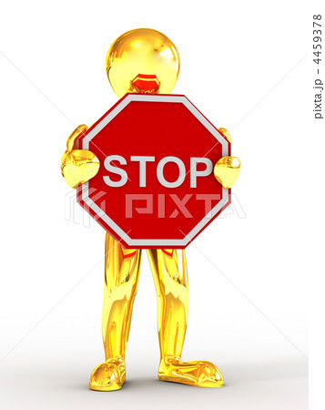 Men with sign stop Men with sign stop 4459378