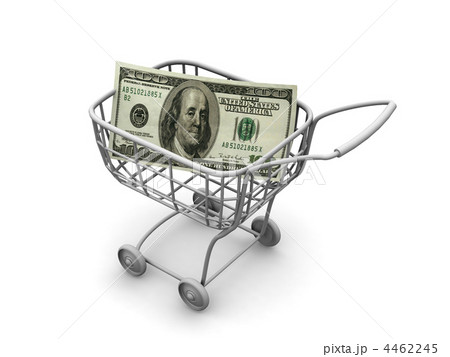 Consumer basket with dollar Consumer basket with dollar 4462245