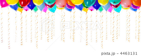 very high resolution colourful balloons isolated on white 4463131