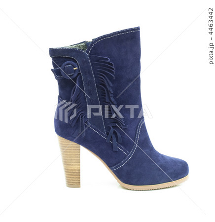 Blue female shammy boot isolated on white 4463442