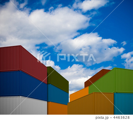 Stack of transportation containers Stack of transportation containers 4463628