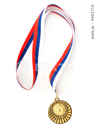 Golden medal isolated on white 4463718