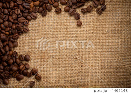 coffee beans on burlap background 4465148