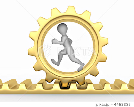 Men in gear on white isolated background Men in gear on white isolated background 4465855