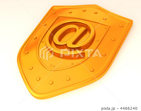 Shield with symbol for internet 4466240