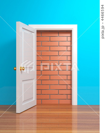 No escape and entrance. Doors laid bricks 4466594