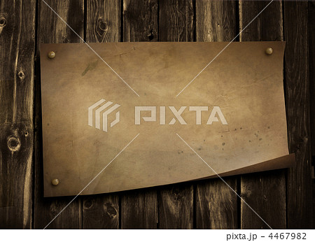 old paper on grunge wooden wall 4467982