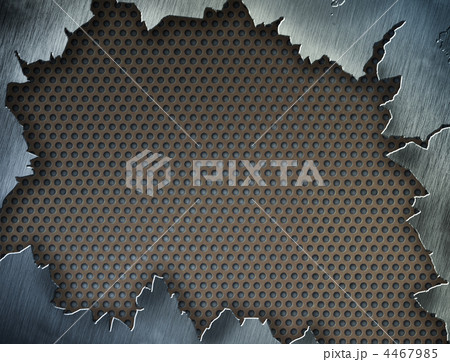 Cracked metal texture or frame or template for your design 4467985