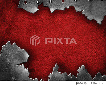 grunge crack metal background with rivets 4467987