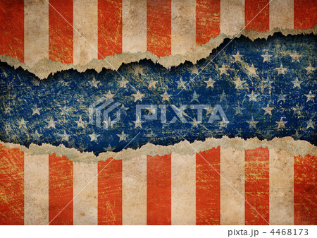 Grunge ripped paper USA flag pattern 4468173