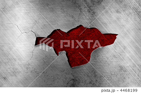 Cracked metal texture or frame or template for your design 4468199