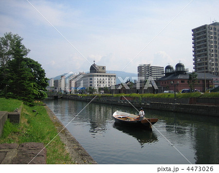 小樽運河を航行するカナルボート（２） 4473026