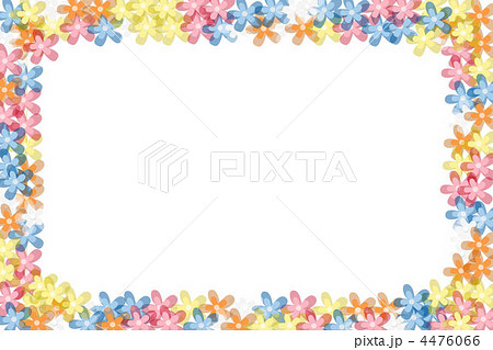 花柄フレーム Flower Frameのイラスト素材