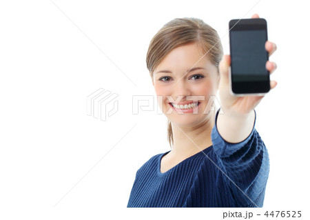 iPhone4と女性（フランス人） 4476525