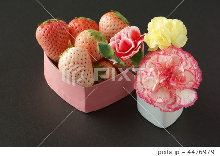 カーネーションと白イチゴ 4476979