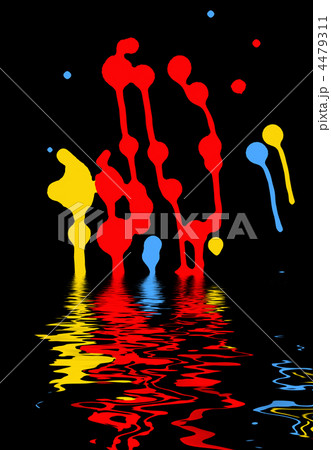 bright blots on a black mirrored in the water bright blots on a black mirrored in the water 4479311
