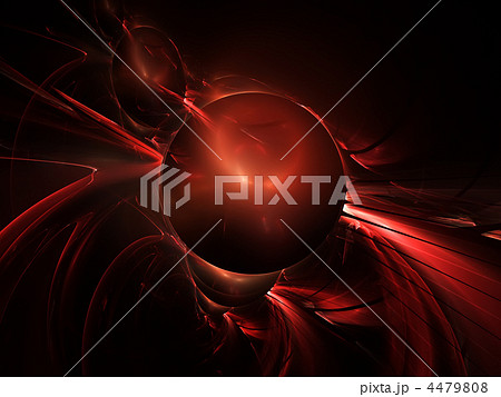 Abstract art -planet with spiral ring. 4479808