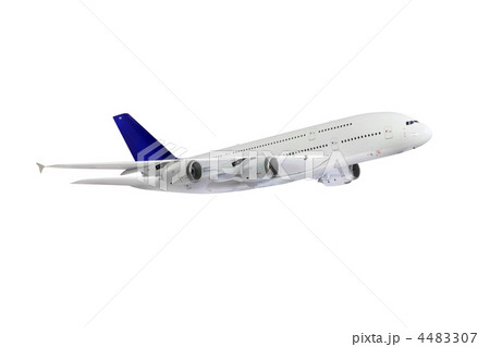 Modern airplane  on white. 4483307