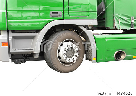 Big green truck. Isolated over white. 4484626