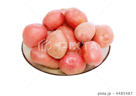 Young pink potato. Isolated 4485487