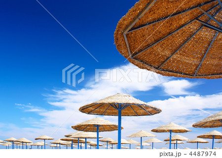 Beauty landscape of sun umbrella 4487974