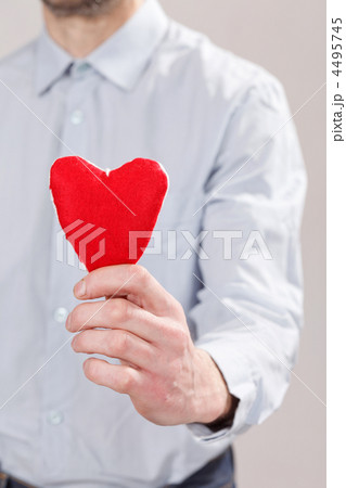man with red heart man with red heart 4495745