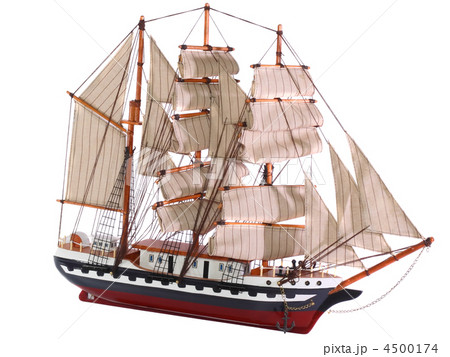 Model of sailing frigate. Isolated. Model of sailing frigate. Isolated. 4500174