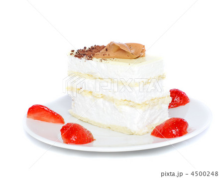 Sponge cakes, frozen strawberr . Isolated Sponge cakes, frozen strawberr . Isolated 4500248
