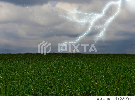 Lightning across the countryside field. Lightning across the countryside field. 4502056