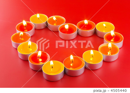 Small light candles, in heart form . 4505440