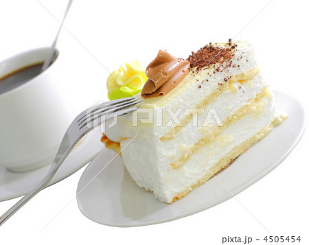 Sponge cakes with cup of coffee . Isolated Sponge cakes with cup of coffee . Isolated 4505454