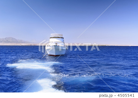 The white Yacht in the Red Sea. Egypt. The white Yacht in the Red Sea. Egypt. 4505541