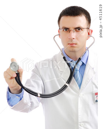 Medical doctor stethoscope's listen. Isolated. Medical doctor stethoscope's listen. Isolated. 4511619