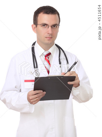 Portrait of medical doctor. Write on paper pad. Portrait of medical doctor. Write on paper pad. 4511654