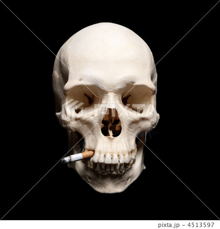 Danger Symbol. Human scull with cigarette Danger Symbol. Human scull with cigarette 4513597
