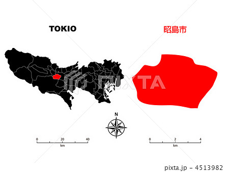 昭島市-東京地図 4513982