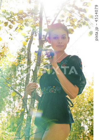 woman at the birch 4514079