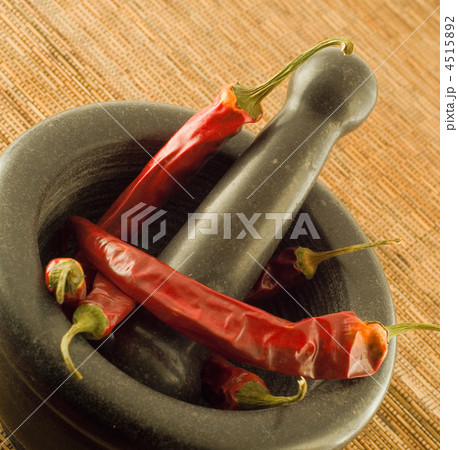 stone mortar with red chillies 4515892