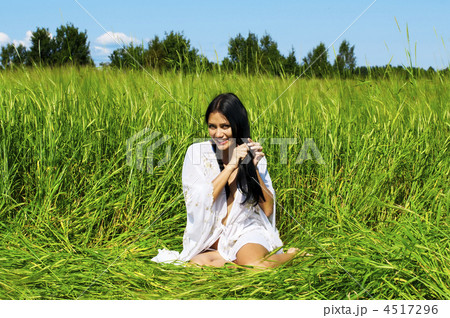 Woman at the rye field Woman at the rye field 4517296