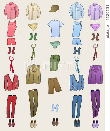 Men Clothes Iconsのイラスト素材