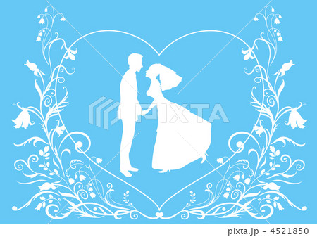 bride and groom on the elegant background 4521850