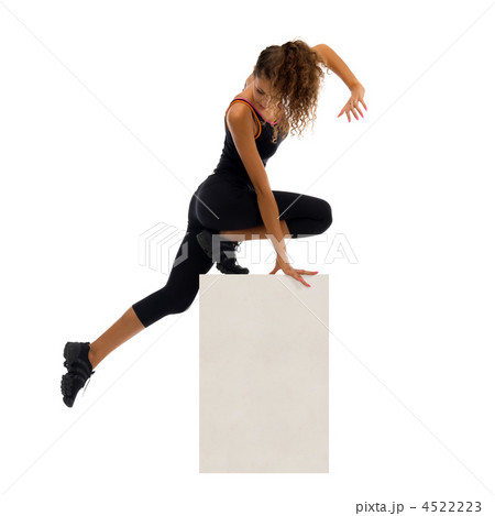 beautiful woman is making exercises 4522223