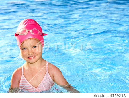 Child swimming in pool. Child swimming in pool. 4529218