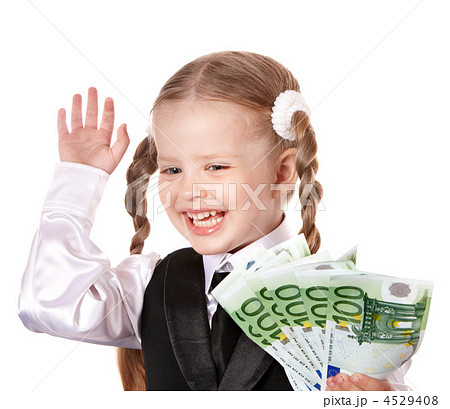 Happy child with money and credut card. 4529408