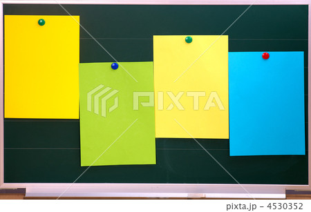 Blackboard with sticky notes Blackboard with sticky notes 4530352