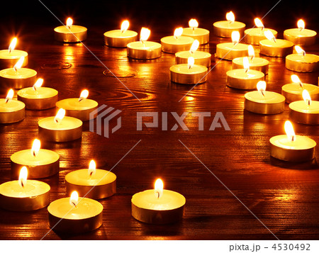 Group of burning candles. 4530492