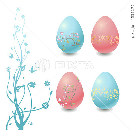 Easter Eggs with floral elements 4535179