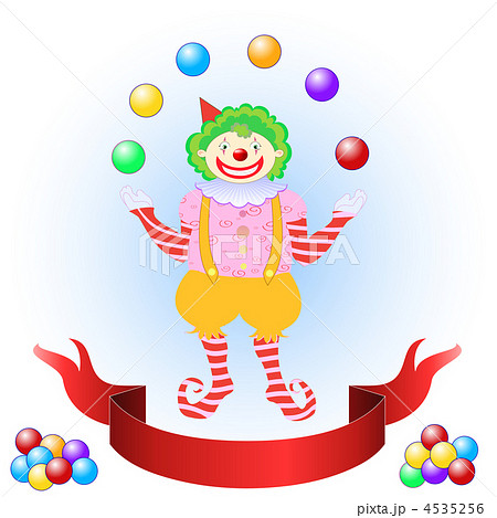 clown juggling colorful balls 4535256