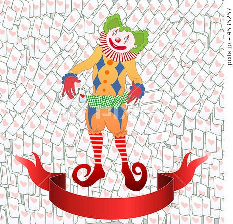 clown juggling colorful playing card 4535257